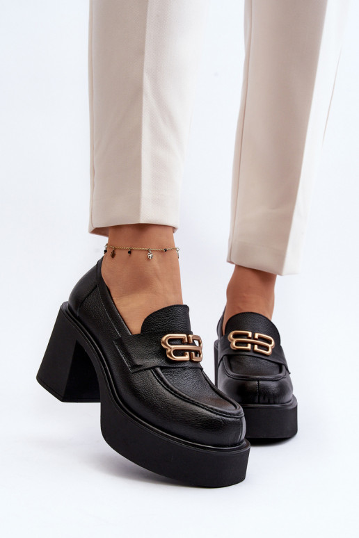 Zazoo 20170 scarpe Pelle Femminile con i tacchi colore nero Zazoo 20170 scarpe Pelle Femminile con i tacchi colore nero