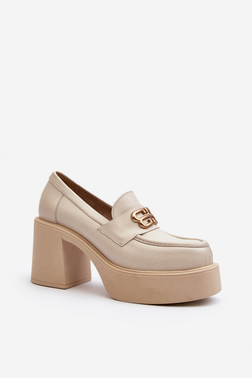 Zazoo 20170 scarpe Pelle Femminile con i tacchi colore avorio Zazoo 20170 scarpe Pelle Femminile con i tacchi colore avorio