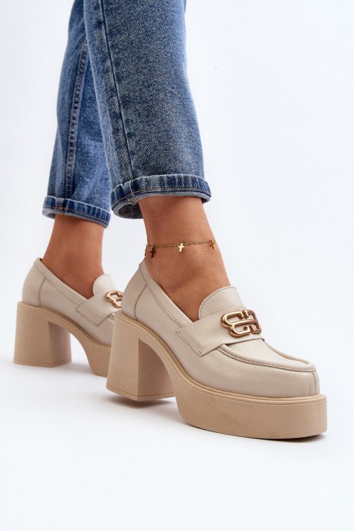 Zazoo 20170 scarpe Pelle Femminile con i tacchi colore avorio Zazoo 20170 scarpe Pelle Femminile con i tacchi colore avorio