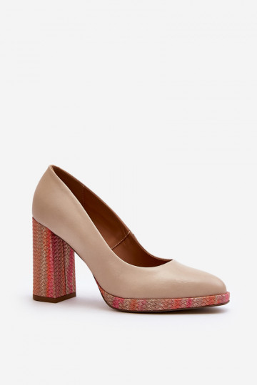 Scarpe con tacco Laura Messi 2746 color avorio