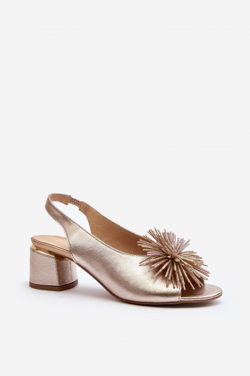 Sandali da donna con ornamenti Laura Messi 2719 color oro