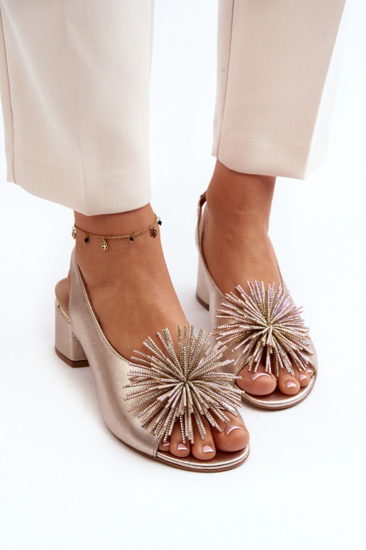 Sandali da donna con ornamenti Laura Messi 2719 colore dorato Sandali da donna con ornamenti Laura Messi 2719 colore dorato