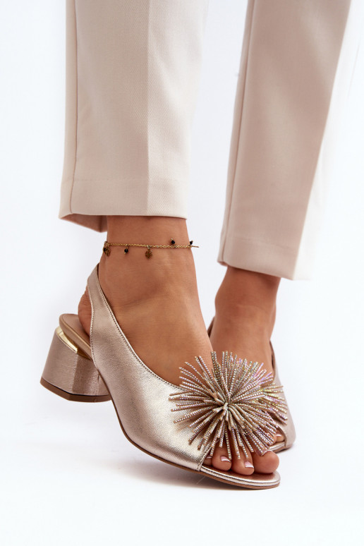 Sandali da donna con ornamenti Laura Messi 2719 colore dorato Sandali da donna con ornamenti Laura Messi 2719 colore dorato