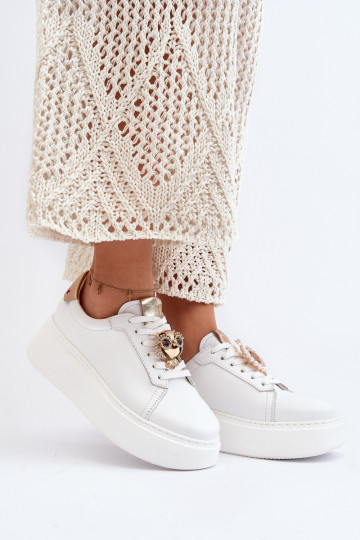 Femminile Pelle Scarpe modello sneakers CheBello 4411 Colore bianco 2