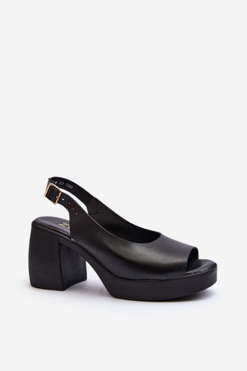 Zazoo 40376 Sandali da donna Su tacchi enormi colore nero 2