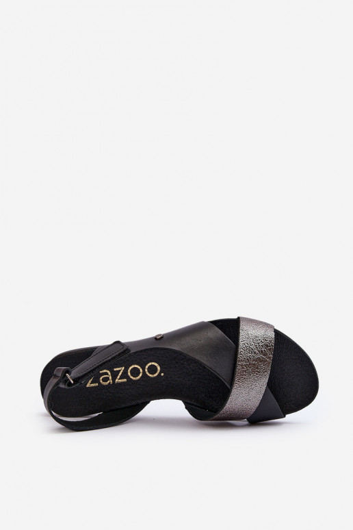 Zazoo 40141 Sandali da donna con chiusure adesive colore nero