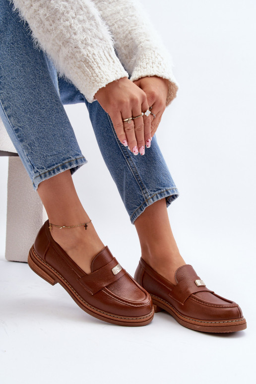 Zazoo 20165 Pelle mocassini da donna colore marrone Zazoo 20165 Pelle mocassini da donna colore marrone