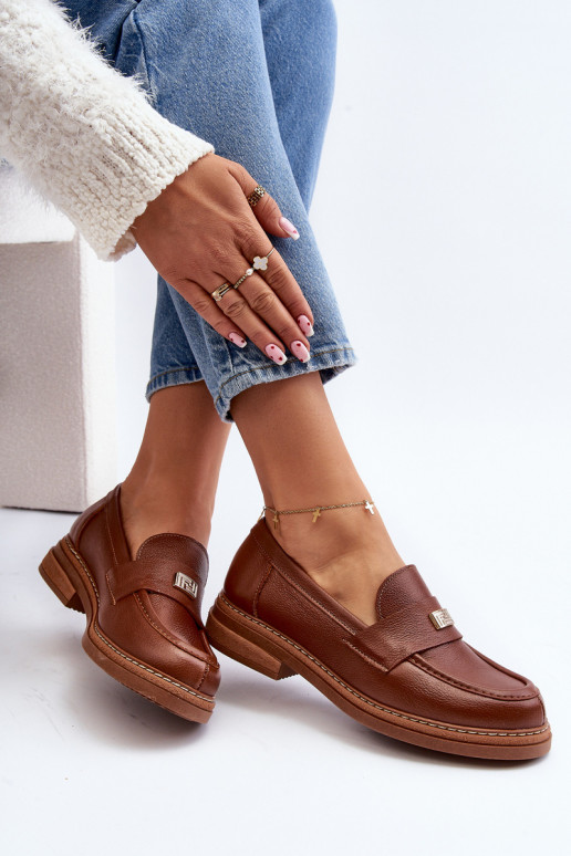 Zazoo 20165 Pelle mocassini da donna colore marrone Zazoo 20165 Pelle mocassini da donna colore marrone