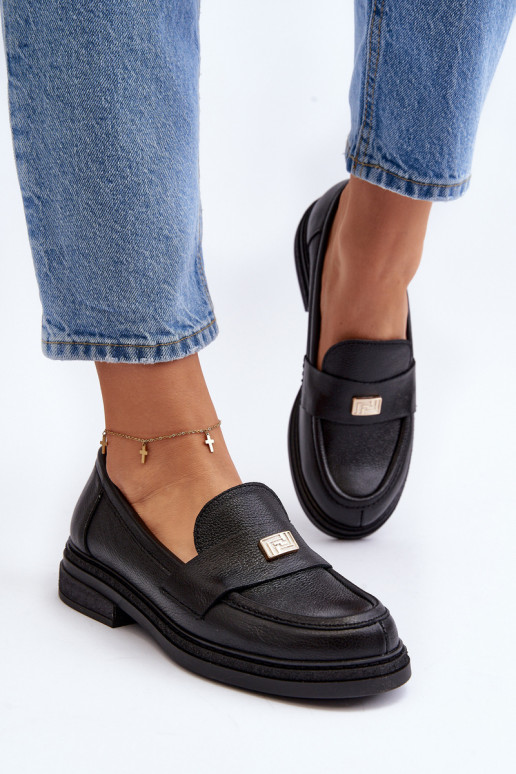 Zazoo 20165 Pelle mocassini da donna colore nero Zazoo 20165 Pelle mocassini da donna colore nero