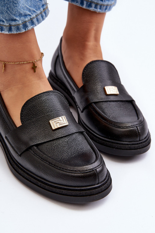 Zazoo 20165 Pelle mocassini da donna colore nero Zazoo 20165 Pelle mocassini da donna colore nero