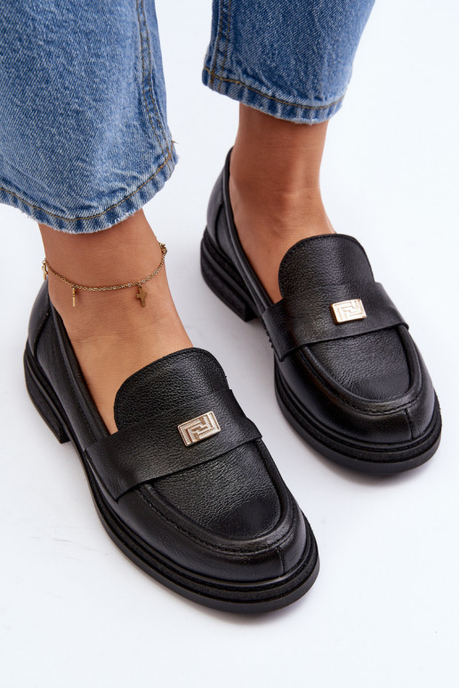 Zazoo 20165 Pelle mocassini da donna colore nero Zazoo 20165 Pelle mocassini da donna colore nero