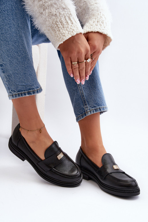 Zazoo 20165 Pelle mocassini da donna colore nero Zazoo 20165 Pelle mocassini da donna colore nero