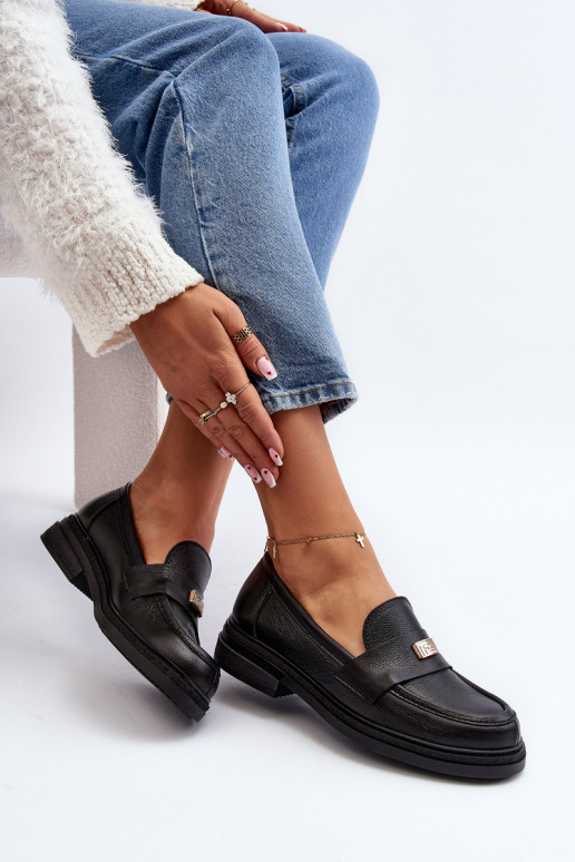 Zazoo 20165 Pelle mocassini da donna colore nero Zazoo 20165 Pelle mocassini da donna colore nero