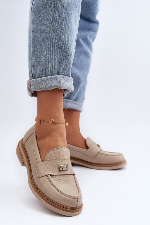 Zazoo 20165 Pelle mocassini da donna beige Zazoo 20165 Pelle mocassini da donna beige