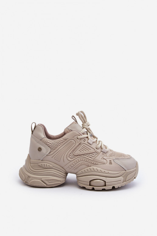 Scarpe modello sneakers con suole massicce alla moda GOE NN2N4046 beige Scarpe modello sneakers con suole massicce alla moda GOE NN2N4046 beige