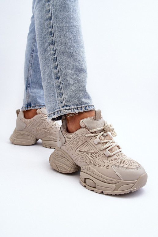 Scarpe modello sneakers con suole massicce alla moda GOE NN2N4046 beige Scarpe modello sneakers con suole massicce alla moda GOE NN2N4046 beige