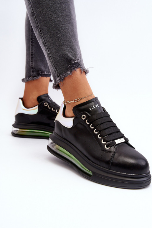 Scarpe modello sneakers Femminile Pelle GOE NN2N4030 colore nero Scarpe modello sneakers Femminile Pelle GOE NN2N4030 colore nero