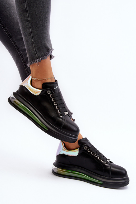 Scarpe modello sneakers Femminile Pelle GOE NN2N4030 colore nero Scarpe modello sneakers Femminile Pelle GOE NN2N4030 colore nero