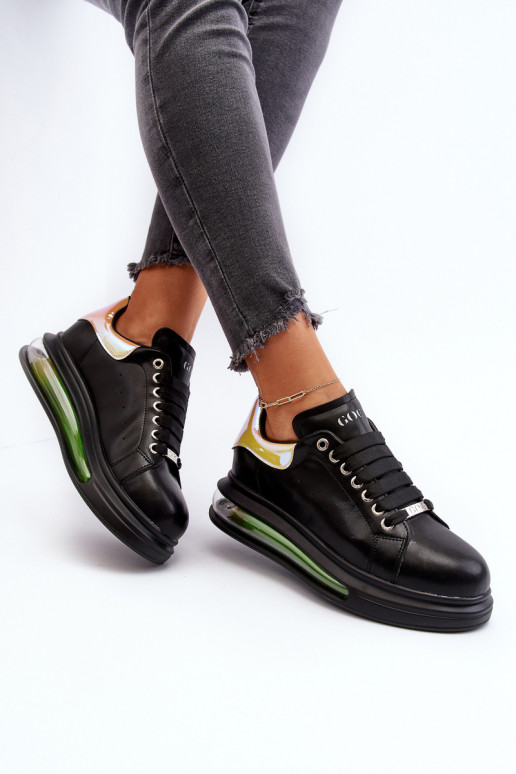 Scarpe modello sneakers Femminile Pelle GOE NN2N4030 colore nero Scarpe modello sneakers Femminile Pelle GOE NN2N4030 colore nero