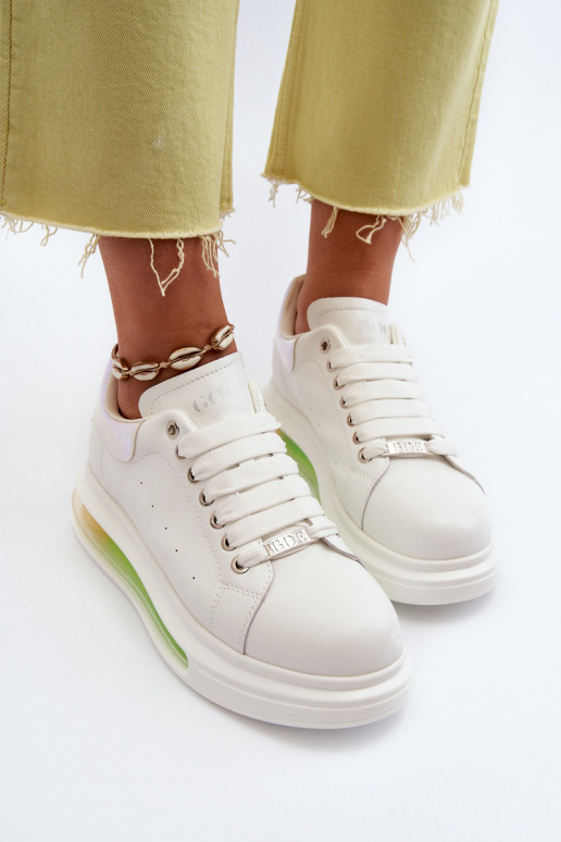 Scarpe modello sneakers Femminile Pelle GOE NN2N4029 Colore bianco Scarpe modello sneakers Femminile Pelle GOE NN2N4029 Colore bianco