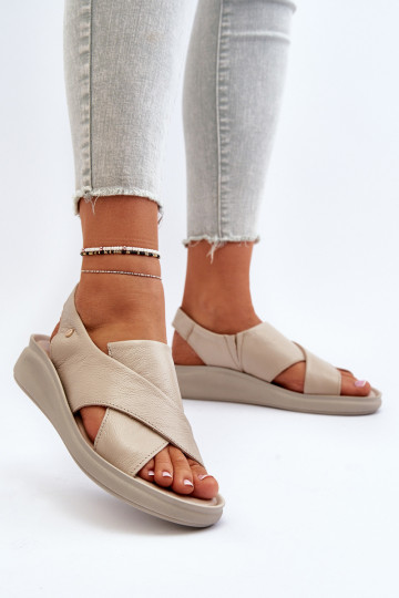 Sandali per donne Zazoo 40392 color sabbia