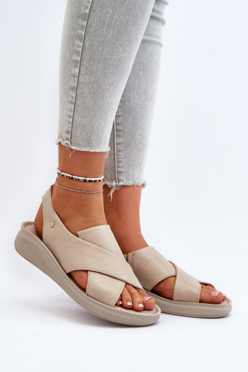Sandali per donne Zazoo 40392 color sabbia 2