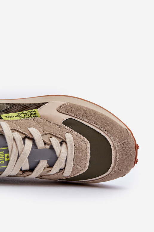 scarpe da ginnastica Scarpe modello sneakers Deveschio Memory Foam System Big Star NN174345 colore kaki