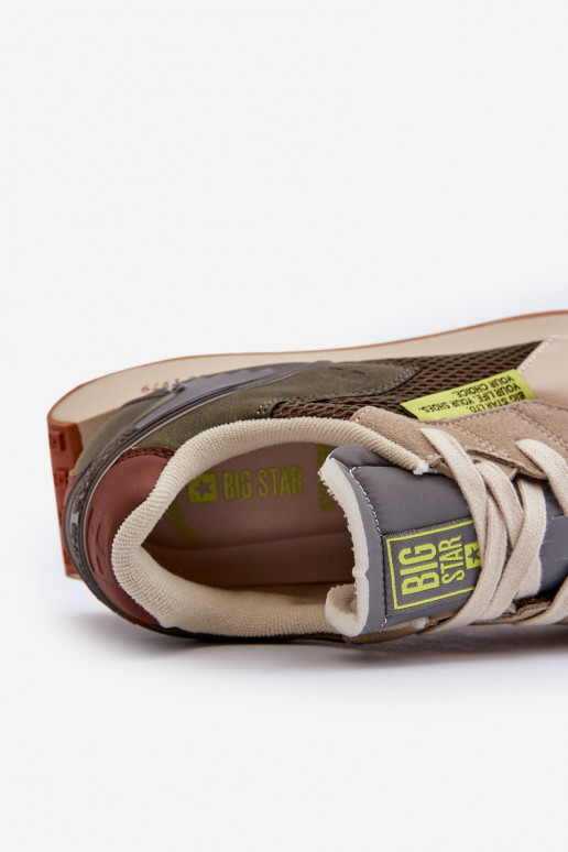 scarpe da ginnastica Scarpe modello sneakers Deveschio Memory Foam System Big Star NN174345 colore kaki