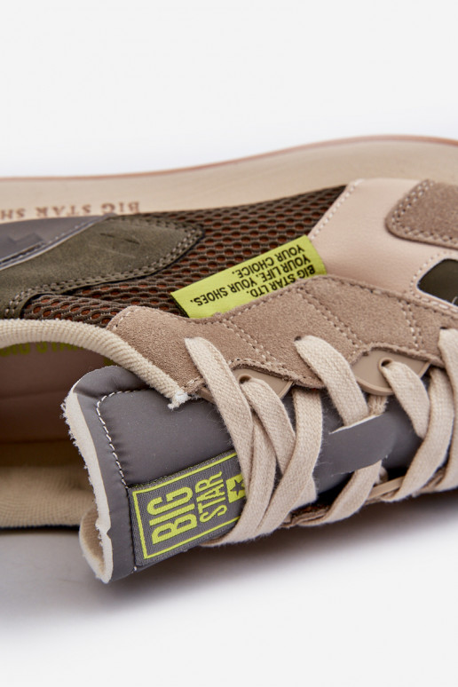 scarpe da ginnastica Scarpe modello sneakers Deveschio Memory Foam System Big Star NN174345 colore kaki