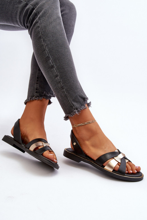 Zazoo 40382 Sandali da donna Pelle colore nero Zazoo 40382 Sandali da donna Pelle colore nero