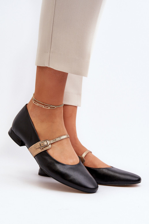 Ballerine Femminile con tacchi larghi Laura Messi 2774 colore nero Ballerine Femminile con tacchi larghi Laura Messi 2774 colore nero