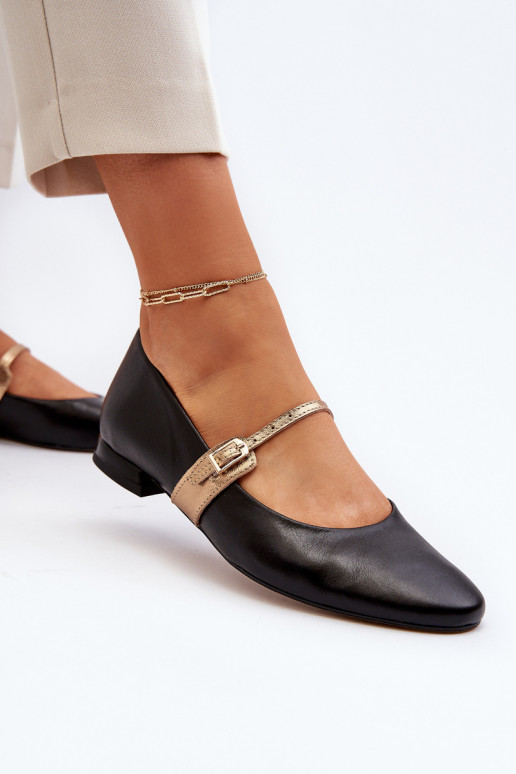 Ballerine Femminile con tacchi larghi Laura Messi 2774 colore nero Ballerine Femminile con tacchi larghi Laura Messi 2774 colore nero