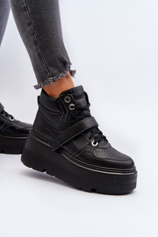 Zazoo 3450 Pelle Scarpe modello sneakers Femminile colore nero Zazoo 3450 Pelle Scarpe modello sneakers Femminile colore nero