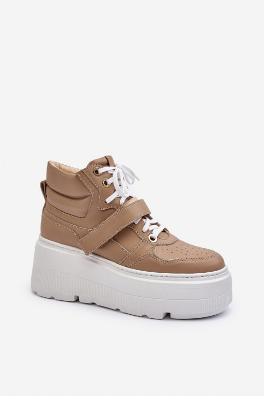 Zazoo 3450 Pelle Scarpe modello sneakers Femminile beige Zazoo 3450 Pelle Scarpe modello sneakers Femminile beige