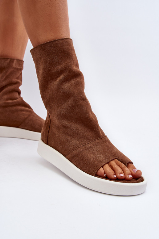 Zazoo 3441 Sandali da donna in camoscioCholeAka colore marrone Zazoo 3441 Sandali da donna in camoscioCholeAka colore marrone