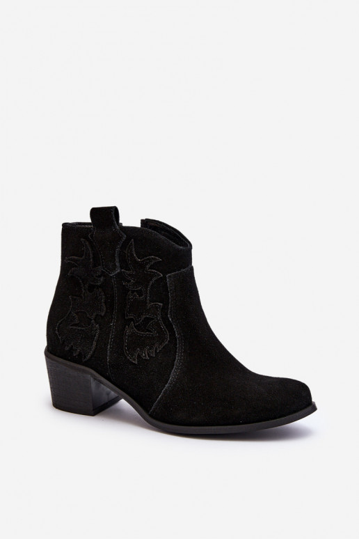 Zazoo 3426 Femminile Scarpe scamosciate stile coAboy colore nero Zazoo 3426 Femminile Scarpe scamosciate stile coAboy colore nero