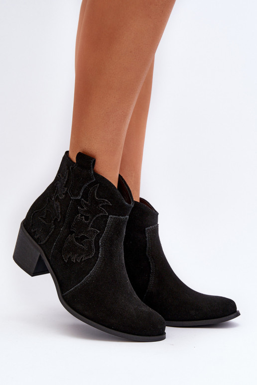 Zazoo 3426 Femminile Scarpe scamosciate stile coAboy colore nero Zazoo 3426 Femminile Scarpe scamosciate stile coAboy colore nero