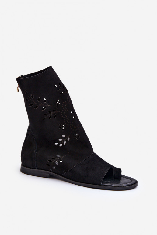 Zazoo 3437 Femminile Sandali in camoscio con uno stivale Al Castello colore nero Zazoo 3437 Femminile Sandali in camoscio con uno stivale Al Castello colore nero