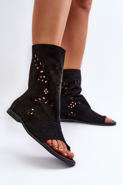 Zazoo 3437 Femminile Sandali in camoscio con uno stivale Al Castello colore nero Zazoo 3437 Femminile Sandali in camoscio con uno stivale Al Castello colore nero