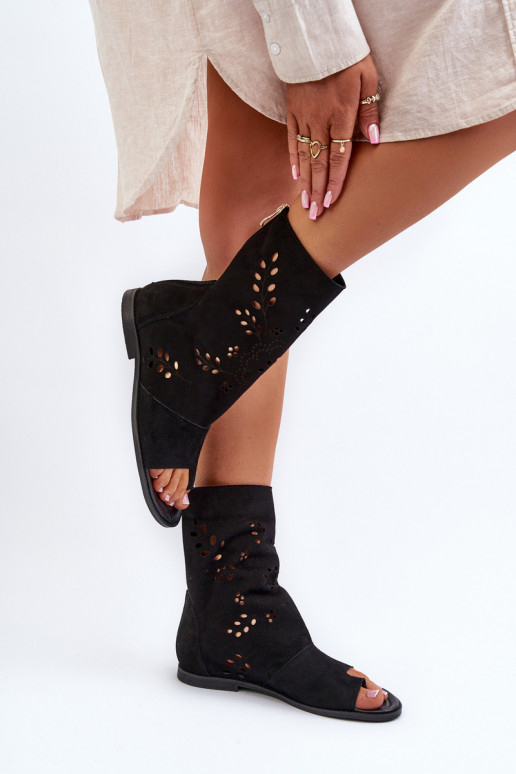 Zazoo 3437 Femminile Sandali in camoscio con uno stivale Al Castello colore nero Zazoo 3437 Femminile Sandali in camoscio con uno stivale Al Castello colore nero