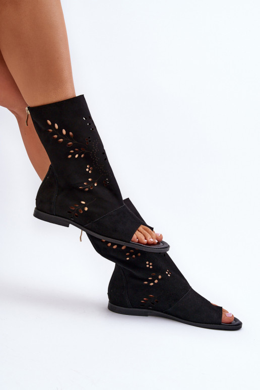 Zazoo 3437 Femminile Sandali in camoscio con uno stivale Al Castello colore nero Zazoo 3437 Femminile Sandali in camoscio con uno stivale Al Castello colore nero