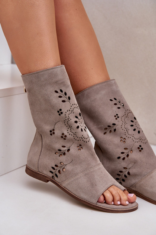 Zazoo 3437 Femminile Sandali in camoscio con uno stivale Al Castello beige Zazoo 3437 Femminile Sandali in camoscio con uno stivale Al Castello beige