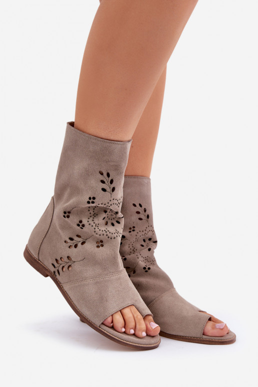 Zazoo 3437 Femminile Sandali in camoscio con uno stivale Al Castello beige Zazoo 3437 Femminile Sandali in camoscio con uno stivale Al Castello beige