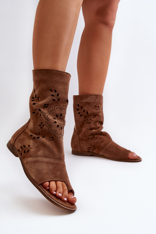 Zazoo 3437 Femminile Sandali in camoscio con uno stivale Al Castello colore marrone Zazoo 3437 Femminile Sandali in camoscio con uno stivale Al Castello colore marrone