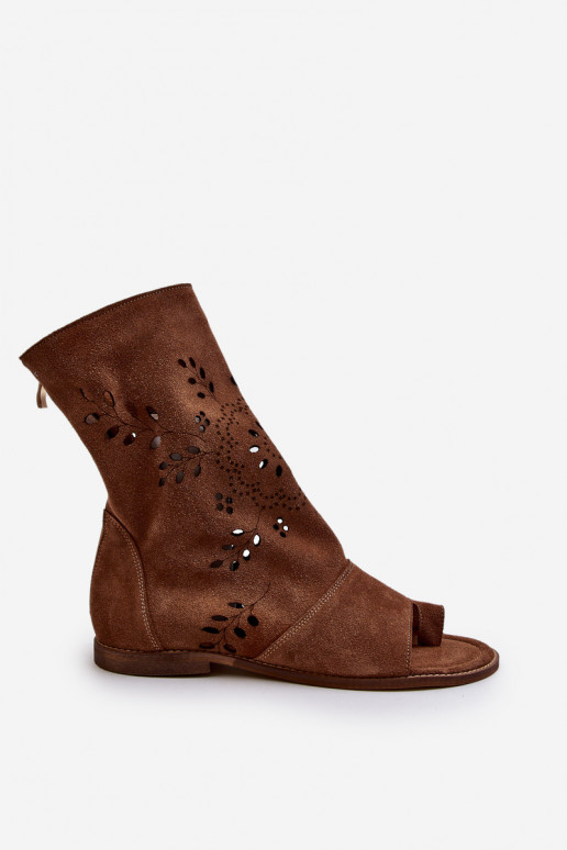 Zazoo 3437 Femminile Sandali in camoscio con uno stivale Al Castello colore marrone Zazoo 3437 Femminile Sandali in camoscio con uno stivale Al Castello colore marrone