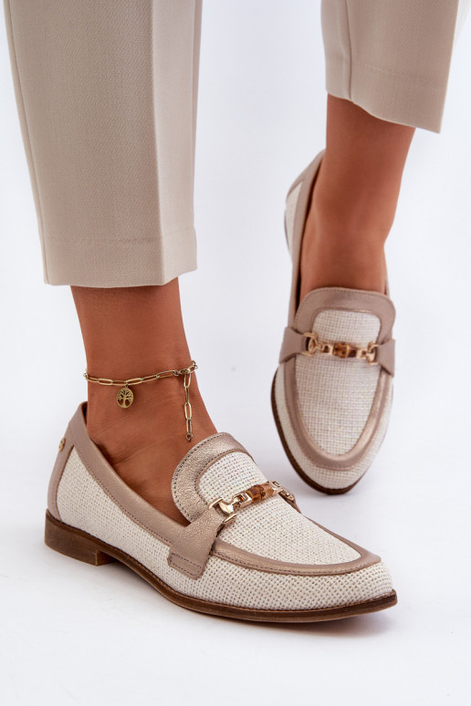 Pelle Mocassini con ornamenti colore dorato Deveciejka 06442-25 colore dorato Pelle Mocassini con ornamenti colore dorato Deveciejka 06442-25 colore dorato