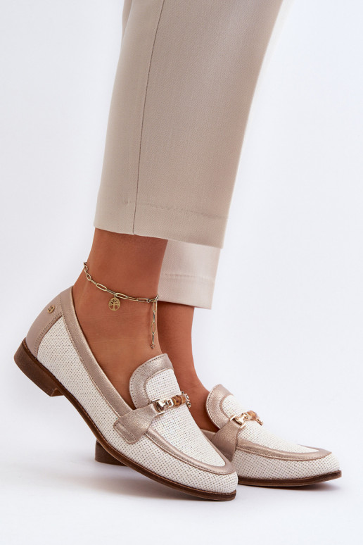 Pelle Mocassini con ornamenti colore dorato Deveciejka 06442-25 colore dorato Pelle Mocassini con ornamenti colore dorato Deveciejka 06442-25 colore dorato