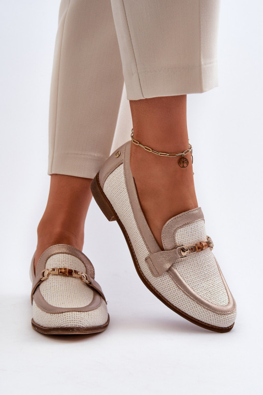 Pelle Mocassini con ornamenti colore dorato Deveciejka 06442-25 colore dorato Pelle Mocassini con ornamenti colore dorato Deveciejka 06442-25 colore dorato