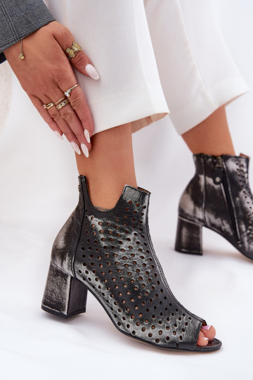 Pelle Stivali traforati Deveciejka 05420-01 colore nero