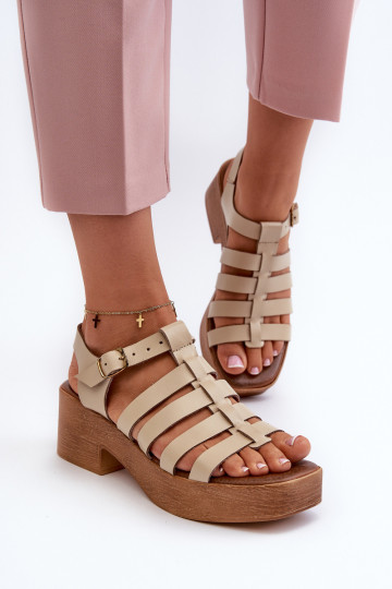 Sandali da donna Zazoo 40410 color sabbia